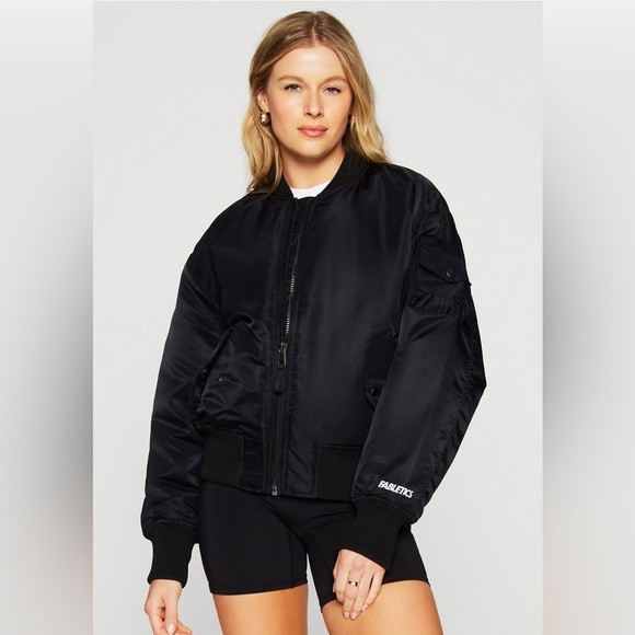 Fabletics Iconic Bomber Jacket – Black, Size Small - Picture 2 of 6